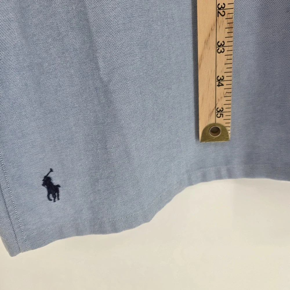 New Polo Ralph Lauren Shirt Mens 3XLT Tall Blue Short Sleeve Button Up Pony